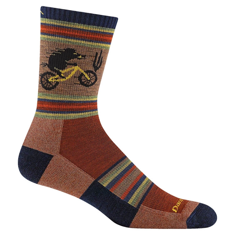 Darn Tough Men's Willoughby Micro Crew Lightweight Hiking Socks - Chestnut