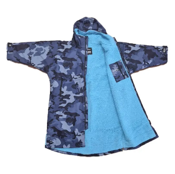 Dryrobe Advance Kid's Long Sleeve - Blue Camo / Blue