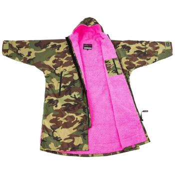 Dryrobe Advance Kid's Long Sleeve - Camo / Pink