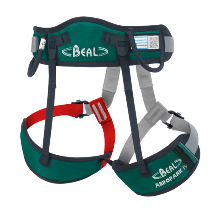 Beal Aeropark IV Harness - Green / Grey