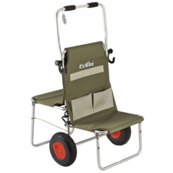 Eckla Multi Rolly with Puncture Proof Tyres and Retaining Bar - Olive Green