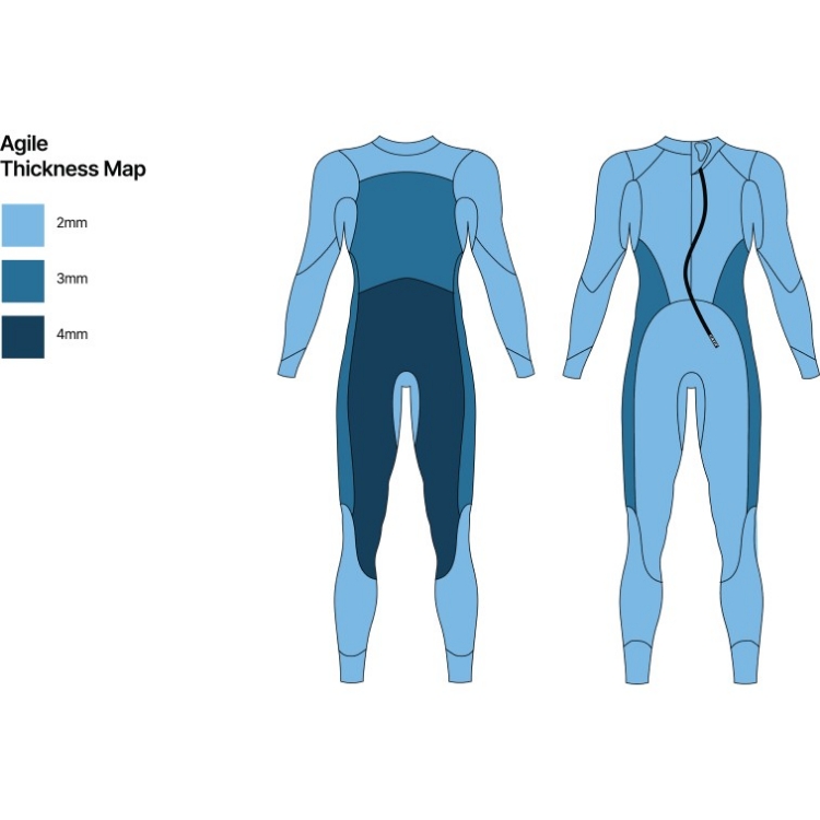 Zone3 Men's Agile Wetsuit - Black / Silver