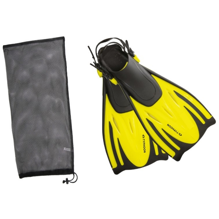 Typhoon T-Jet Adjustable Foot Fin Adult - Yellow