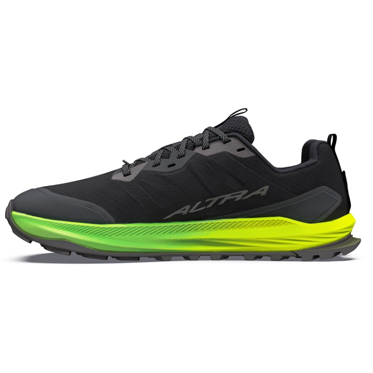 Altra Men's Lone Peak9+ -Black/Dark Gull Grey/Green Gecko