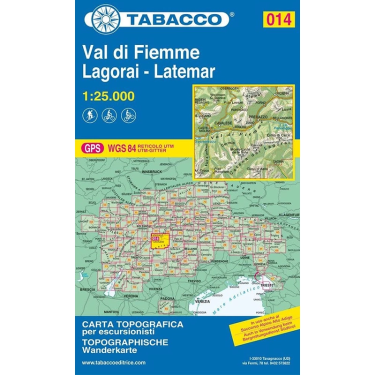 Tabacco Dolomites 1:25 000