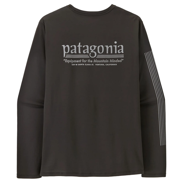 Patagonia Men's Long-Sleeved Capilene Cool Daily Shirt - Hut Tripper - Black