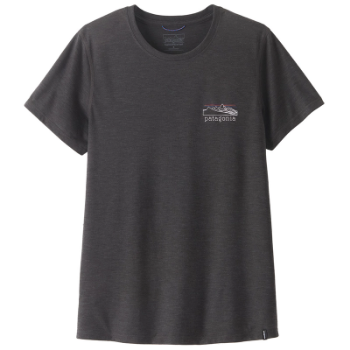 Patagonia Women's Capilene Cool Trail Shirt - Stratapeaks - Ink Black