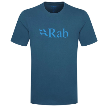 Rab Stance Logo Organic Cotton Tee - Tempest Blue
