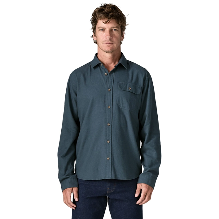 Patagonia Men's Long-Sleeved Fjord Flannel Shirt - Summit Blue