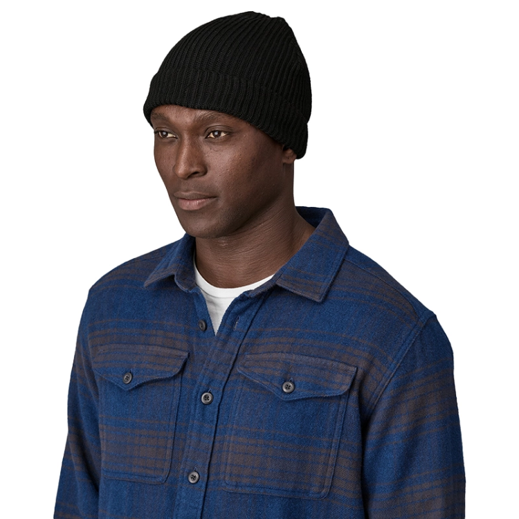 Patagonia Fishermans Rolled Beanie - Black