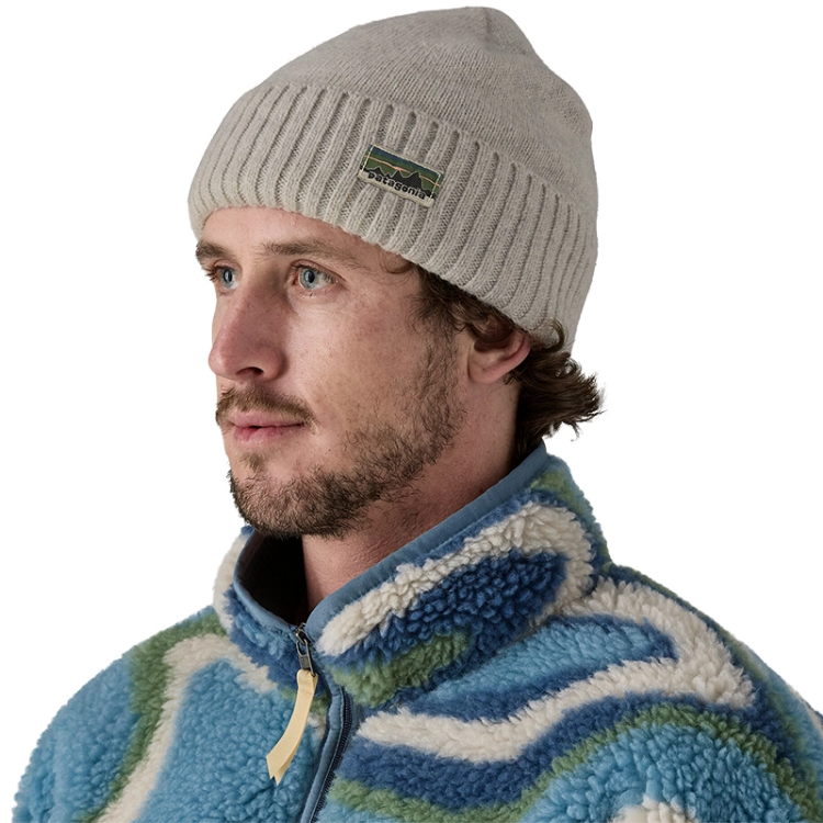 Patagonia Brodeo Beanie - OG Legacy Label: Crisp Grey