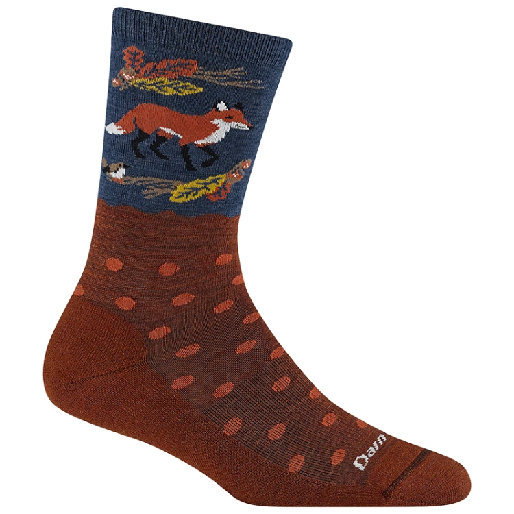 Darn Tough Women's Wild Life Crew Lightweight Lifestyle Socks - Fox Foliage
