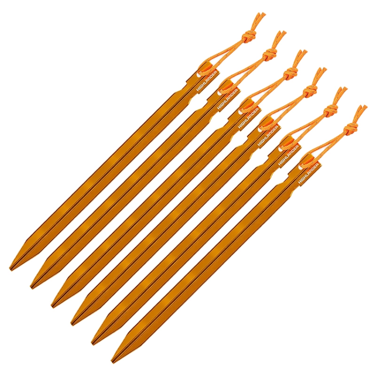 Highlander Arrow Aluminium Pegs 18cm / 7inch 6 pack