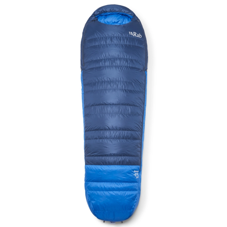 Rab Ascent Down Sleeping Bag (-6°C) - Tempest Blue / Maya Blue