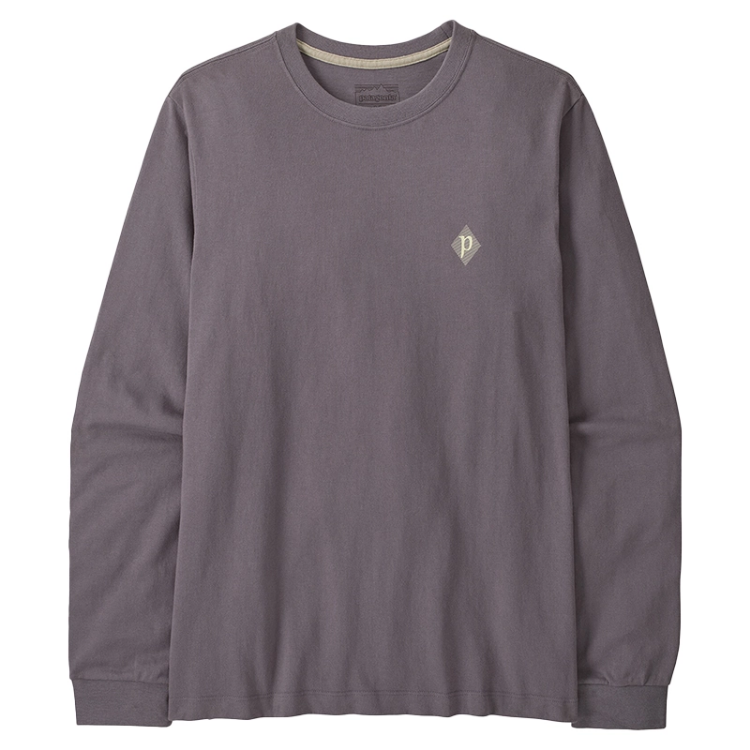 Patagonia Men's Long-Sleeved Midweight Hut Tripper Skyline T-Shirt - May Grey