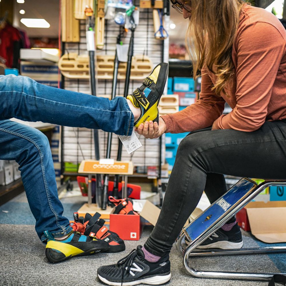 Climbing shoe fitting specialist