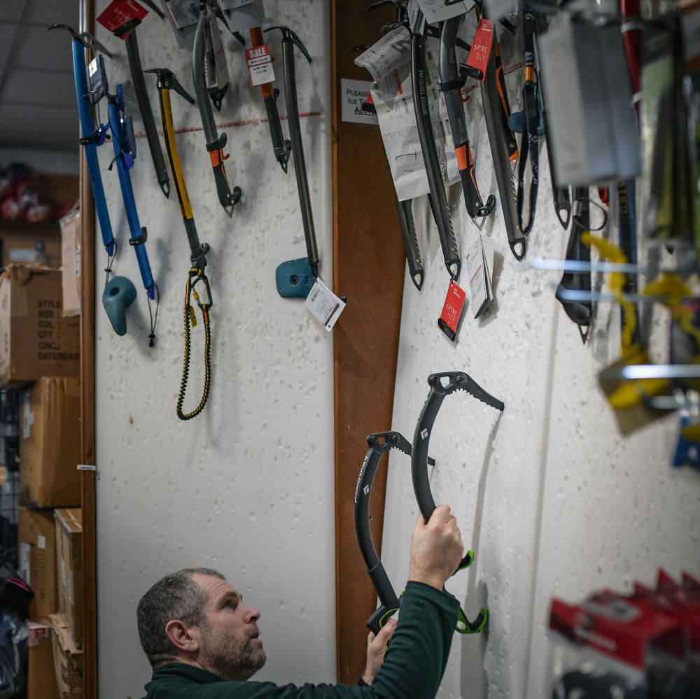 Ice Axe Fittings at Up and Under, Cardiff